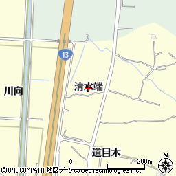 秋田県湯沢市上関（清水端）周辺の地図