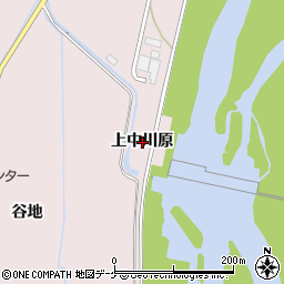 秋田県湯沢市酒蒔（上中川原）周辺の地図