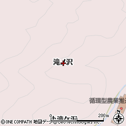 秋田県湯沢市山田滝ノ沢周辺の地図