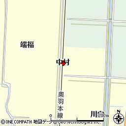 秋田県湯沢市上関中村周辺の地図