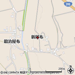 秋田県湯沢市稲庭町新屋布周辺の地図