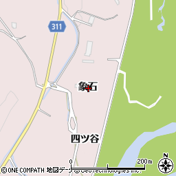 秋田県湯沢市山田象石周辺の地図