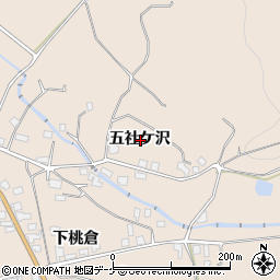 秋田県湯沢市稲庭町五社ケ沢周辺の地図