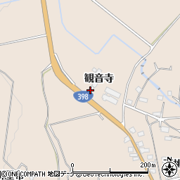秋田県湯沢市稲庭町観音寺87周辺の地図