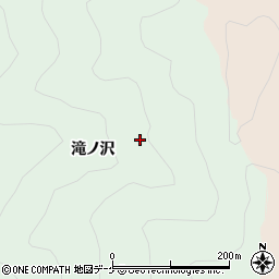 秋田県湯沢市下関滝ノ沢周辺の地図
