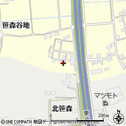 岩手県奥州市水沢笹森谷地56-26周辺の地図