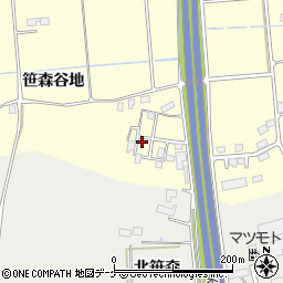 岩手県奥州市水沢笹森谷地56-28周辺の地図