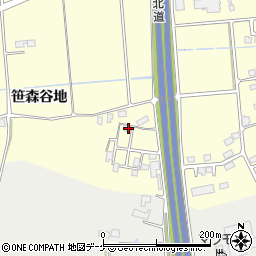 岩手県奥州市水沢笹森谷地56-3周辺の地図