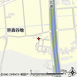 岩手県奥州市水沢笹森谷地51周辺の地図