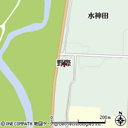 秋田県湯沢市下関野際周辺の地図