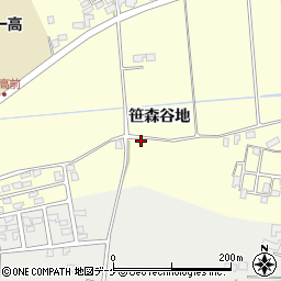 岩手県奥州市水沢笹森谷地46周辺の地図