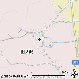 秋田県湯沢市山田田ノ沢周辺の地図