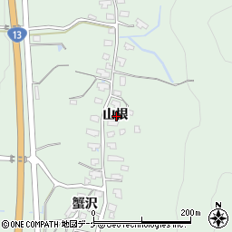 秋田県湯沢市下関山根周辺の地図