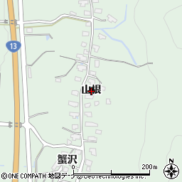 秋田県湯沢市下関（山根）周辺の地図