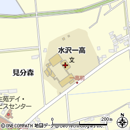 水沢第一高等学校周辺の地図