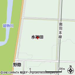 秋田県湯沢市下関水神田周辺の地図
