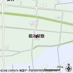 岩手県奥州市胆沢若柳鍛冶屋敷周辺の地図