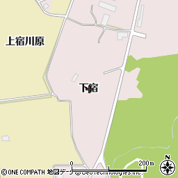 秋田県湯沢市山田下宿周辺の地図