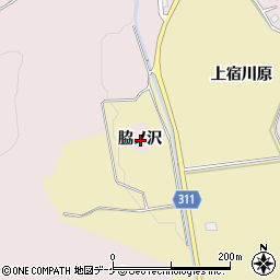 秋田県湯沢市山田脇ノ沢周辺の地図