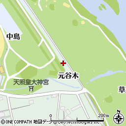 岩手県奥州市水沢羽田町元谷木周辺の地図
