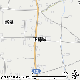 秋田県湯沢市三梨町下猿城周辺の地図