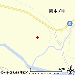 秋田県由利本荘市鳥海町下笹子間木ノ平周辺の地図