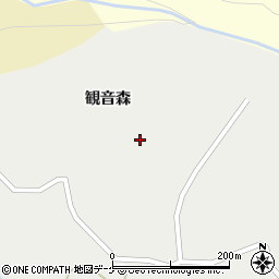 秋田県にかほ市象潟町小砂川観音森周辺の地図