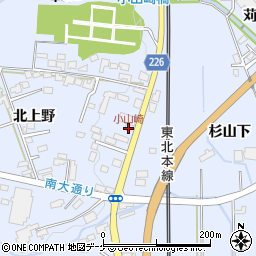 小山崎周辺の地図