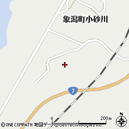 秋田県にかほ市象潟町小砂川カウヤ周辺の地図