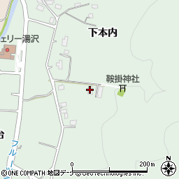 秋田県湯沢市下関下本内116周辺の地図