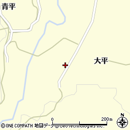 秋田県由利本荘市鳥海町下笹子大平38周辺の地図