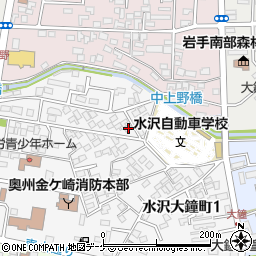 岩手県奥州市水沢大鐘町3丁目14周辺の地図