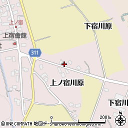秋田県湯沢市山田上ノ宿川原周辺の地図