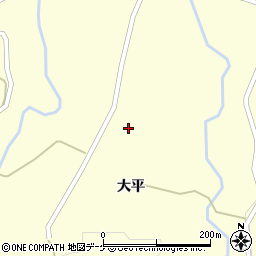 秋田県由利本荘市鳥海町下笹子大平道ノ下周辺の地図