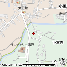 秋田県湯沢市下関下舞台周辺の地図