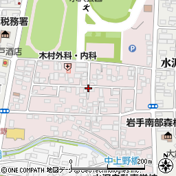 岩手県奥州市水沢中上野町周辺の地図