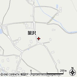 秋田県湯沢市三梨町蟹沢102周辺の地図