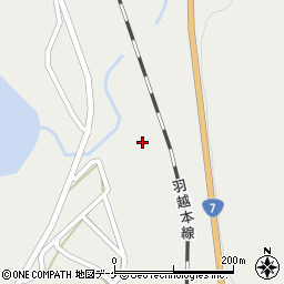 秋田県にかほ市象潟町小砂川下向坂周辺の地図