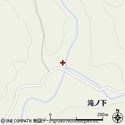 秋田県横手市増田町狙半内滝ノ下周辺の地図