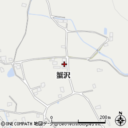 秋田県湯沢市三梨町蟹沢54周辺の地図