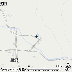 秋田県湯沢市三梨町蟹沢75周辺の地図