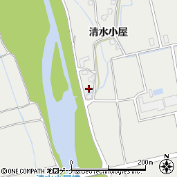 秋田県湯沢市三梨町清水小屋川原周辺の地図