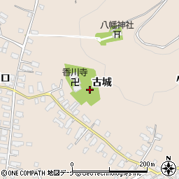 秋田県湯沢市関口古城周辺の地図
