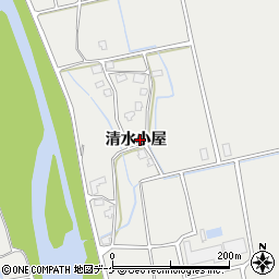 秋田県湯沢市三梨町（清水小屋）周辺の地図
