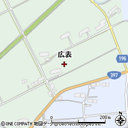 岩手県奥州市胆沢若柳広表周辺の地図