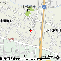 岩手県奥州市水沢神明町周辺の地図