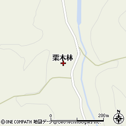 秋田県雄勝郡羽後町飯沢栗木林周辺の地図