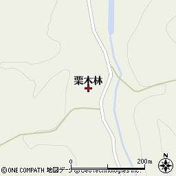 秋田県羽後町（雄勝郡）飯沢（栗木林）周辺の地図