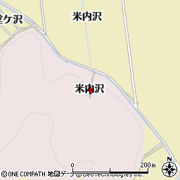 秋田県湯沢市山田米内沢周辺の地図