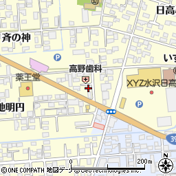 岩手県奥州市水沢谷地明円37-8周辺の地図